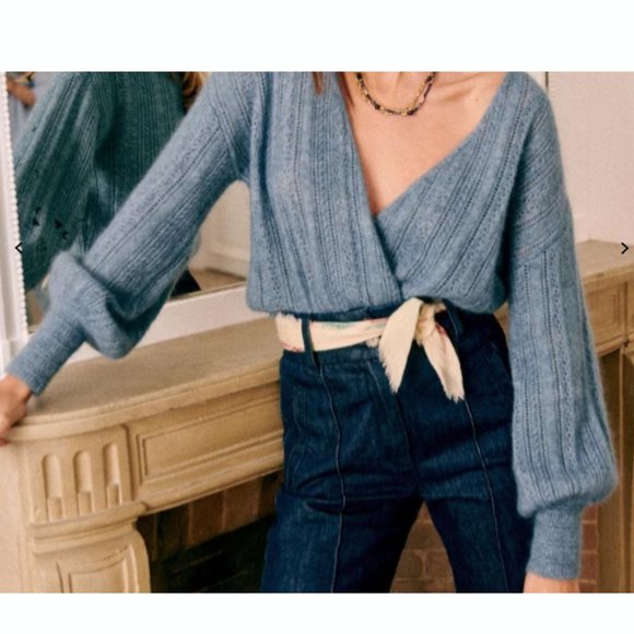 Sezane Cristina Jumper Vintage Blue 